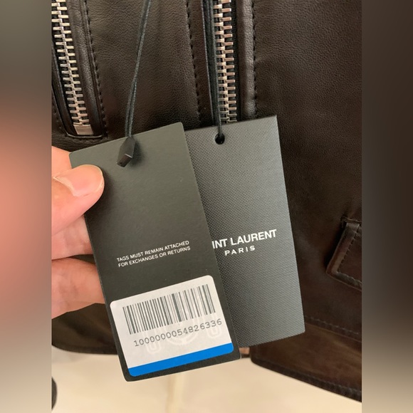 New with Tags Saint Laurent Leather Biker Jacket L01 - Picture 4 of 11